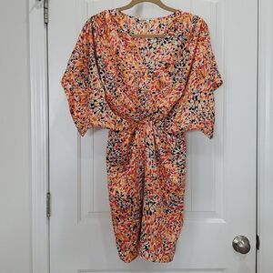 Collective Concepts Women’s Kimono Style Print Dress, Size Medium